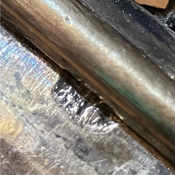 Antique native american silver bone, glass beads , tusk Necklace 12” - Picture 6 of 7